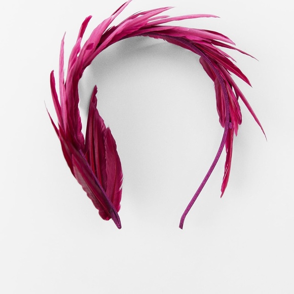 Zara limited edition feather headband head piece you cannot miss - Picture 2 of 3